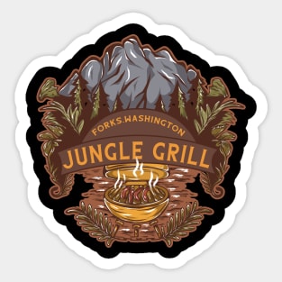 Jungle Grill Vintage Artwork Sticker